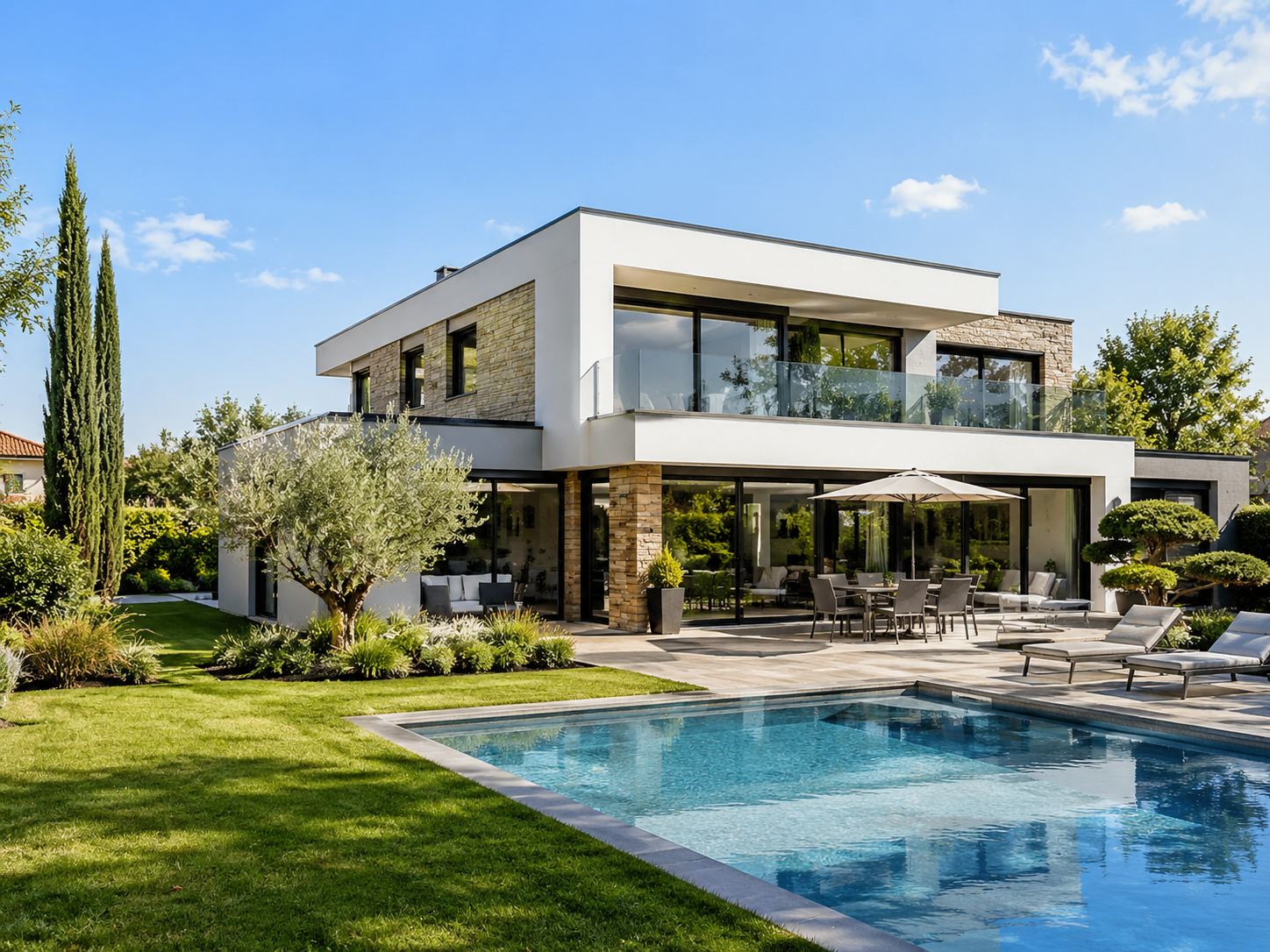 Villa contemporaine avec piscine. Bezannes